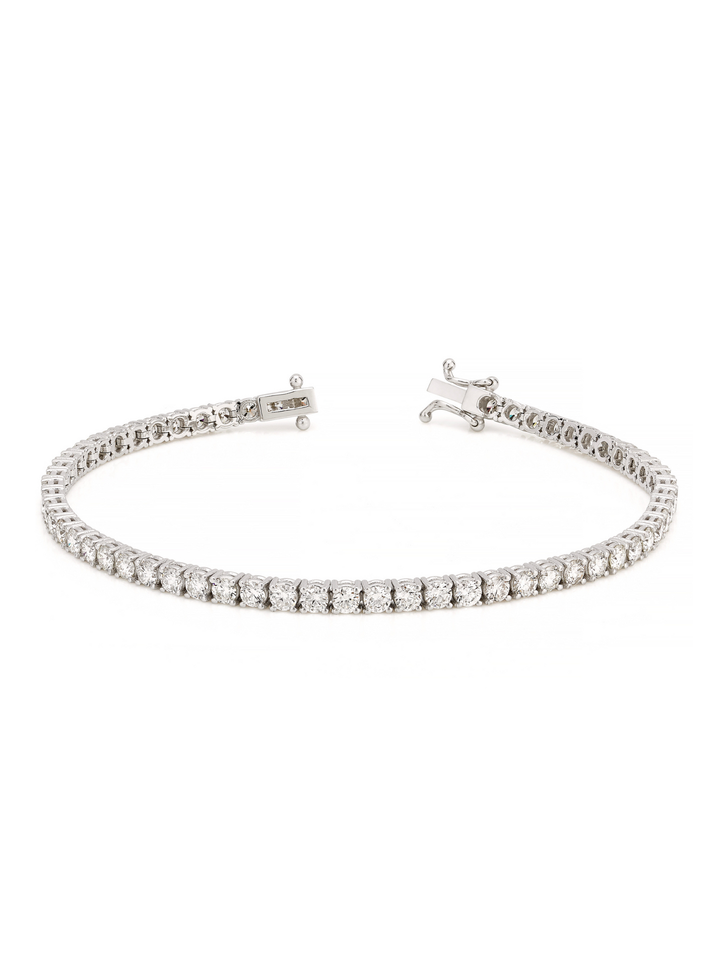 Four Prong Classic Diamond Bracelet