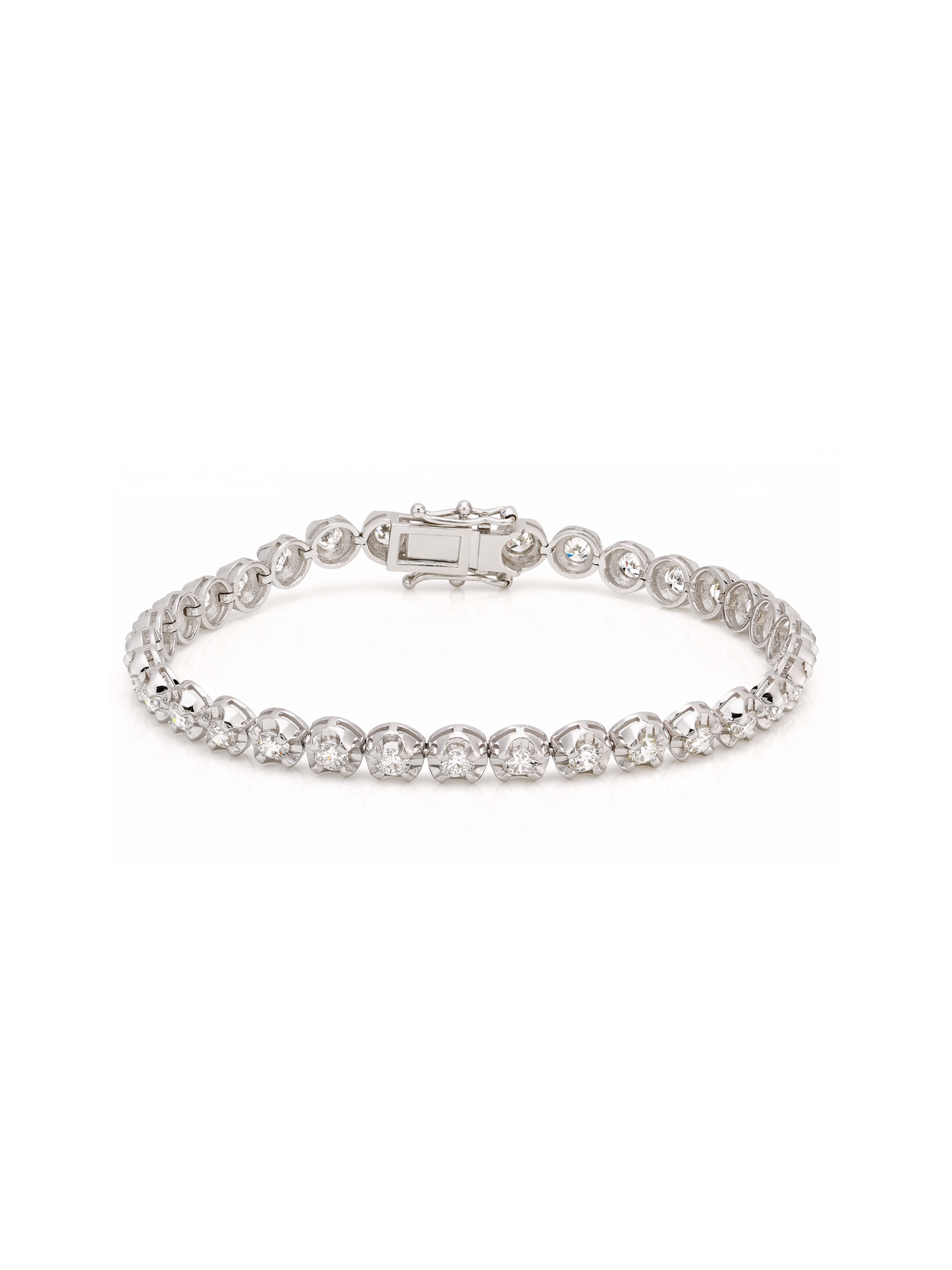 Illusion Setting Diamond Tennis Bracelet