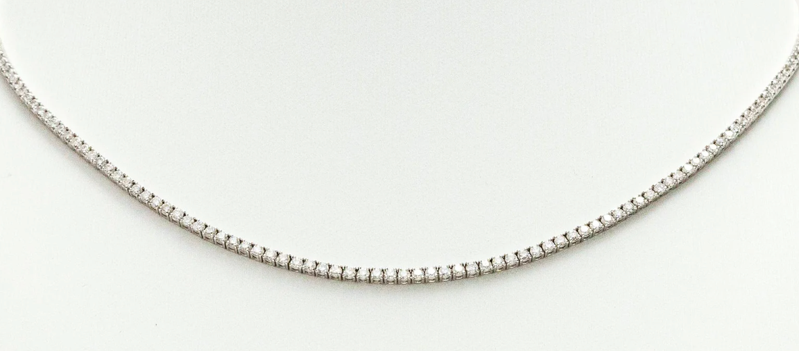 Classic Diamond Eternity Round Brilliant Necklace