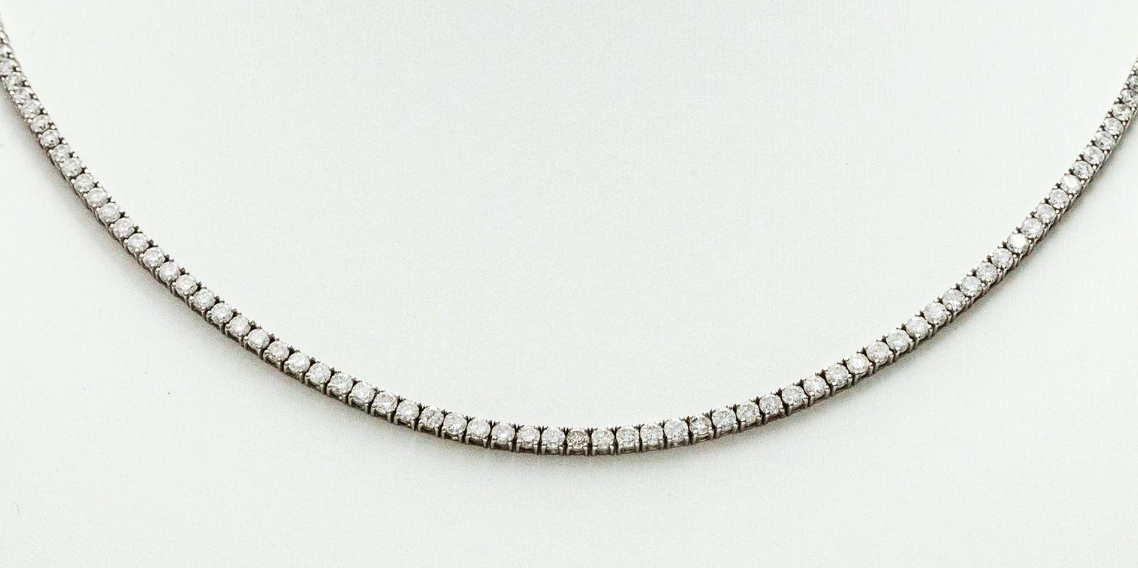 Classic Diamond Eternity Round Brilliant Necklace