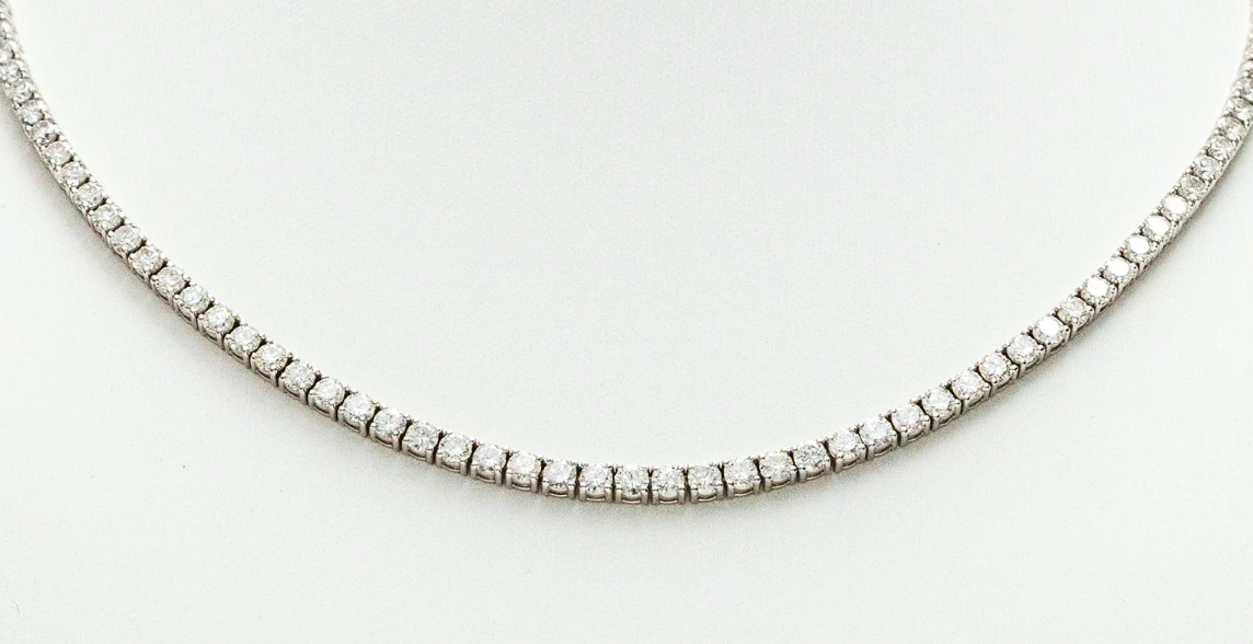 Classic Diamond Eternity Round Brilliant Necklace