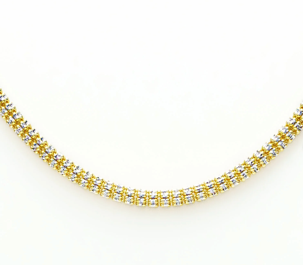 Solid Gold Ice Chain