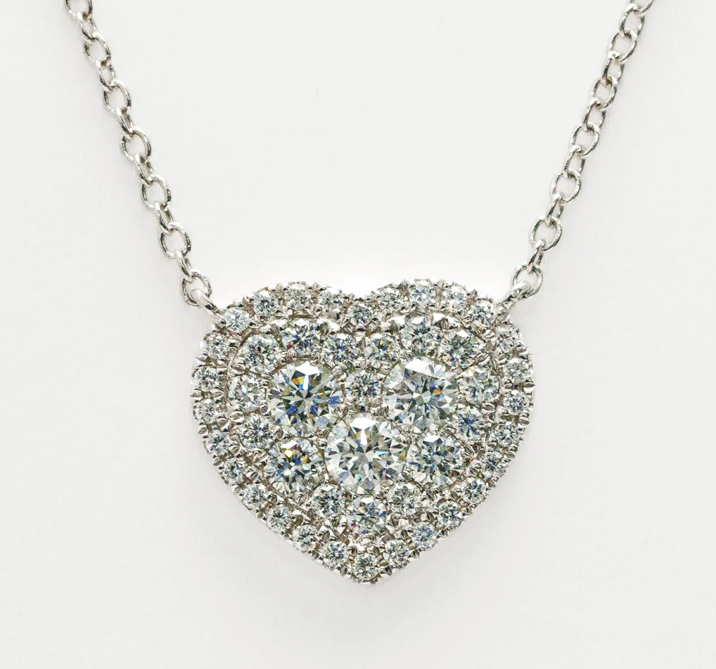 Diamond Heart Pendant Necklace