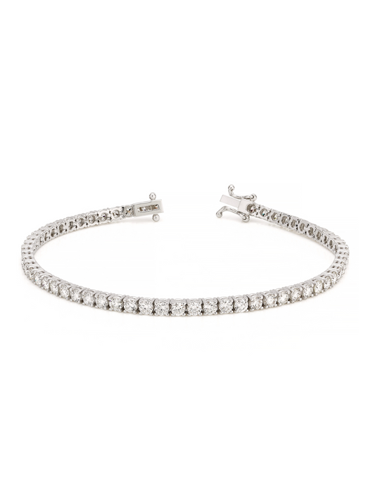 Four Prong Classic Diamond Bracelet