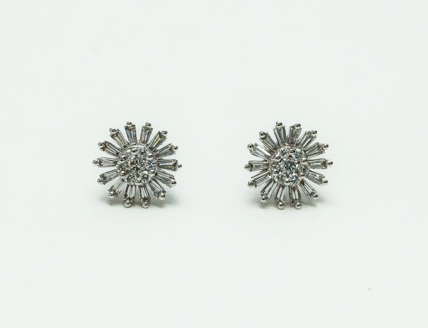 Petal Diamond Stud Earrings