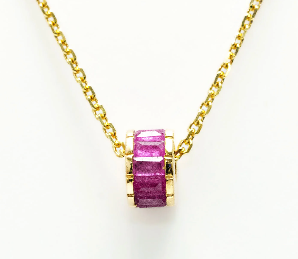 Rondelle Ruby Pendant