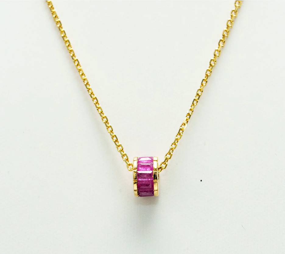 Rondelle Ruby Pendant