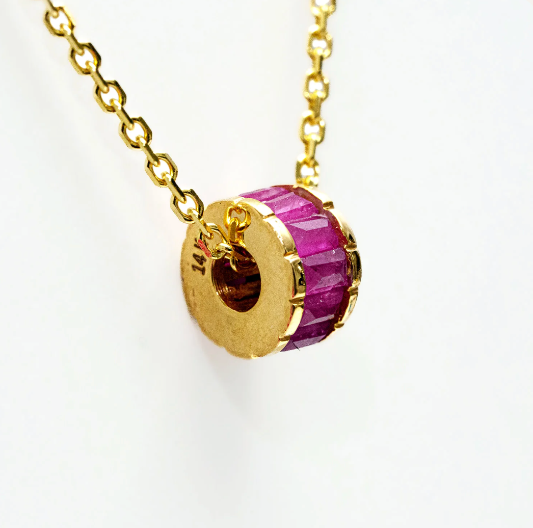 Rondelle Ruby Pendant