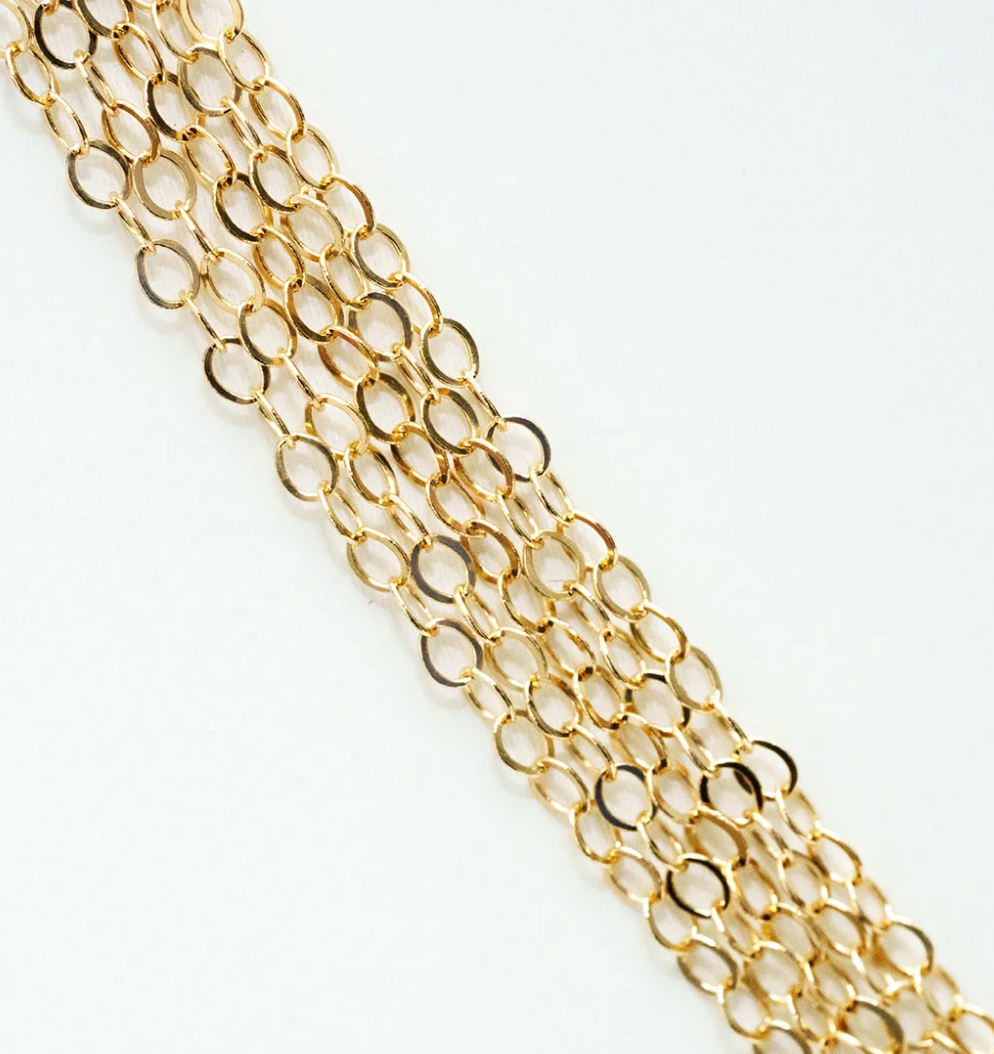 5-Strand Gold Cable Chain